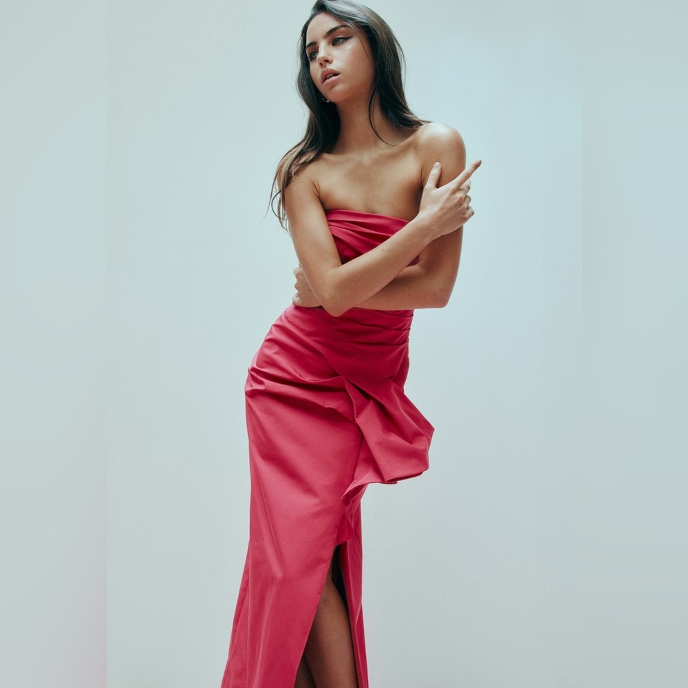 Aje Roma Draped Midi Dress
